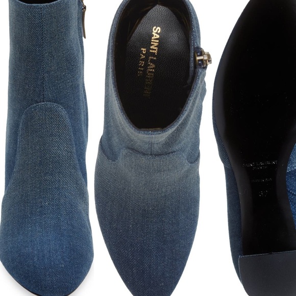 Saint Laurent denim bootie YSL - Picture 4 of 6